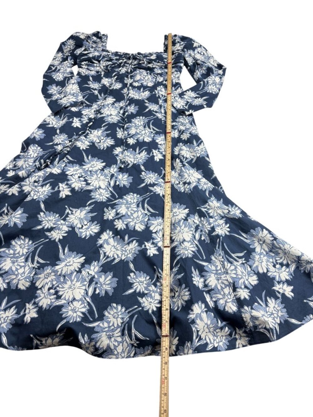Polo by Ralph Lauren Navy White BLOOM Midi Dress size 10 originally $598 floral - Picture 10 of 15